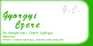 gyorgyi czere business card