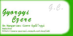 gyorgyi czere business card